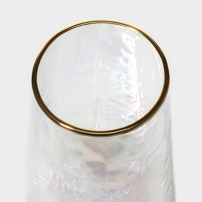 Набор бокалов для шампанского стеклянный Magistro &laquo;Дарио&raquo;, 180 мл, 7&times;27,5 см, 2 шт, цвет перламутровый