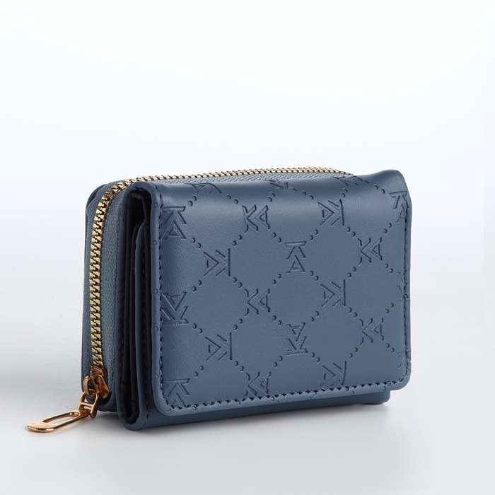 Кошелёк женский на кнопке, цвет синий Кошелёк женский на кнопке, цвет синий