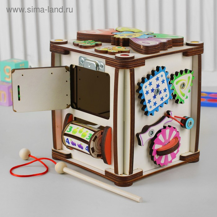 Бизикуб со светом &laquo;Зверушки&raquo; 17х17х18 см