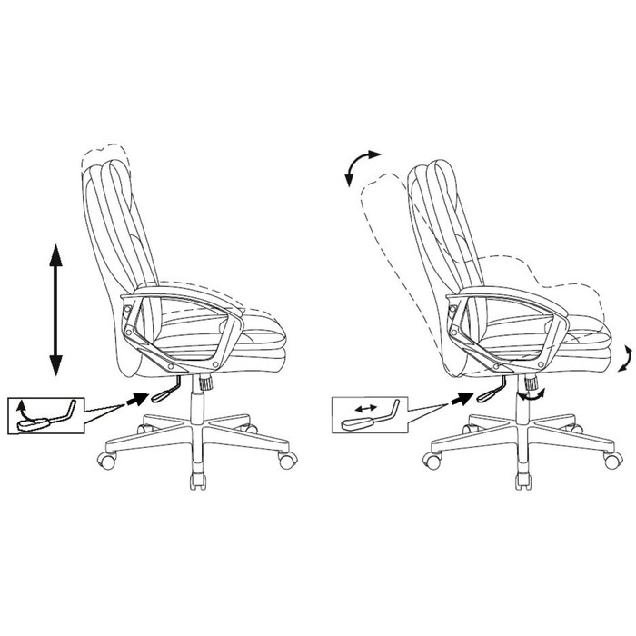 Кресло руководителя CH-868N, темно-коричневый NE-15, экокожа