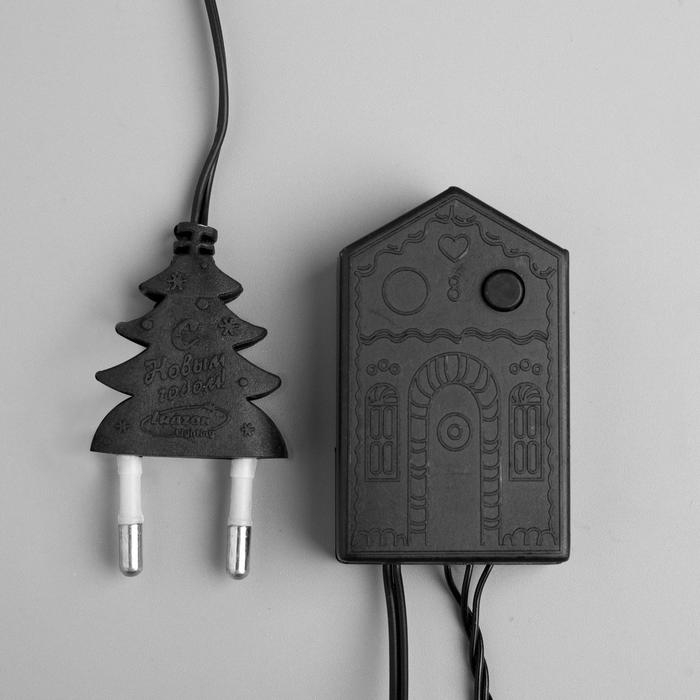 Гирлянда &laquo;Нить&raquo; 5 м с насадками &laquo;Шарики жёлтые&raquo;, IP20, тёмная нить, 30 LED, свечение жёлтое, 8 режимов, 220 В