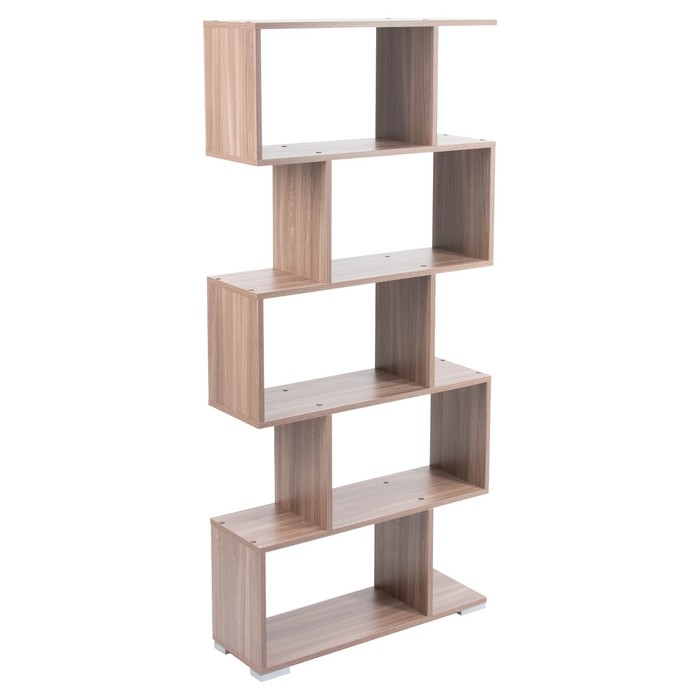 Стеллаж Змейка, 1666х250х750, ясень тёмный