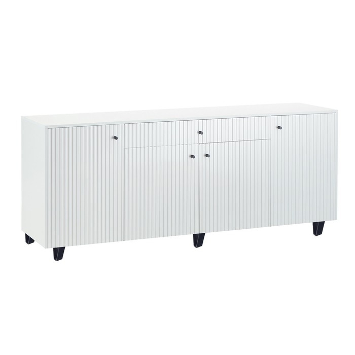 Комод Оливия, 2000х426х830, Белый/Белый глянец