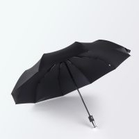 Зонт автоматический &laquo;Night&raquo;, 3 сложения, 10 спиц, R = 51/58 см, D = 116 см, цвет чёрный