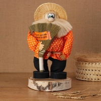 Оберег - домовой "Иваныч с веником", h = 40 см, микс Оберег - домовой "Иваныч с веником", h = 40 см, микс