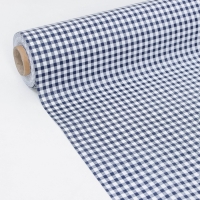 Клеёнка на стол Доляна &laquo;Клетка&raquo;, на нетканой основе, ширина 137 см, толщина 0,2 мм, рулон 20 м, цвет синий