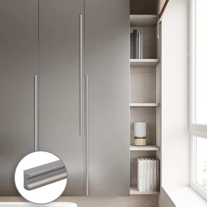 Ручка-скоба CAPPIO RSC022, алюминий, м/о 960 мм, цвет графит Ручка-скоба CAPPIO RSC022, алюминий, м/о 960 мм, цвет графит