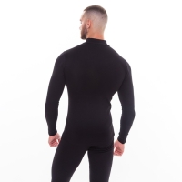 Термобельё мужское НАЧЁС (фуфайка, кальсоны) принт волк, цвет чёрный, размер 50