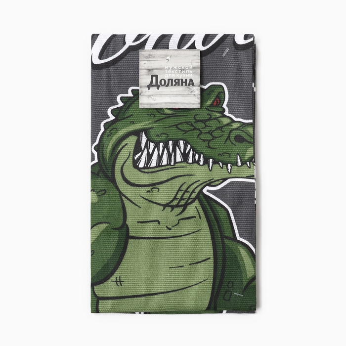 Полотенце кухонные Доляна Полотенце кухонные Доляна "Главный на кухне" 35х60 см, рогожка, 100% хл, 160г/м2