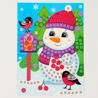 Набор для творчества. Аппликация &laquo;Снеговик&raquo; 4 цв., 200 элементов