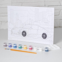 Картина по номерам для детей &laquo;Машина&raquo;, 20 х 28,5 см