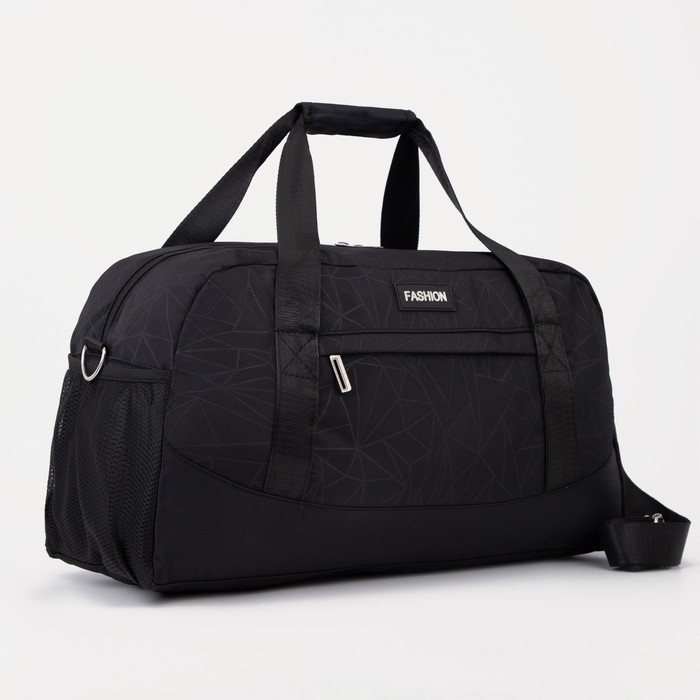 Сумка спортивная на молнии, отдел для обуви, наружный карман, большой размер, цвет чёрный Сумка спортивная на молнии, отдел для обуви, наружный карман, большой размер, цвет чёрный