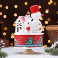 Сувенир музыкальный "Новогодняя тройка", красный Сувенир музыкальный "Новогодняя тройка", красный