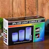 Свеча светодиодная «Тройка», с пультом, набор 3 шт. Свеча светодиодная «Тройка», с пультом, набор 3 шт.