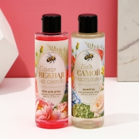 Подарочный набор косметики &laquo;Будь самой счастливой!&raquo;, гель для душа 200 мл и шампунь 200 мл, ЧИСТОЕ СЧАСТЬЕ