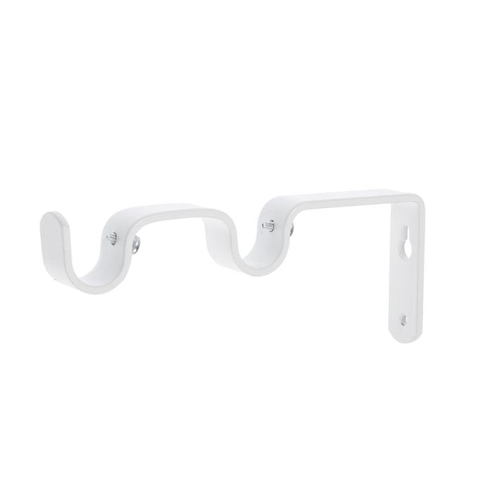 Кронштейн для карниза D20 двухрядный 8/15 см, белый Кронштейн для карниза D20 двухрядный 8/15 см, белый