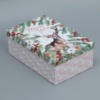 Набор подарочных коробок 6 в 1 &laquo;Новогодняя акварель&raquo;, 20 х 12.5 х 7.5 ‒ 32.5 х 20 х 12.5 см, Новый год