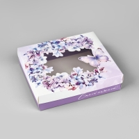 Коробка подарочная &laquo;Цветочное настроение&raquo;, 23.5 х 20.5 х 5.5 см