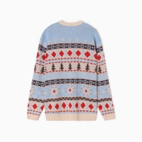 Новый год. Джемпер вязаный детский KAFTAN Scandinavia размер 32 (110-116 см), голубой