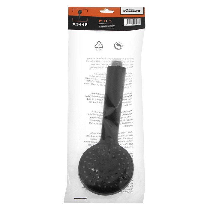 Душевая лейка Accoona A344F, 3 режима, чёрная Душевая лейка Accoona A344F, 3 режима, чёрная