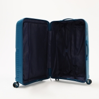 Чемодан большой 100 л (L), отдел на молнии, кодовый замок, цвет синий