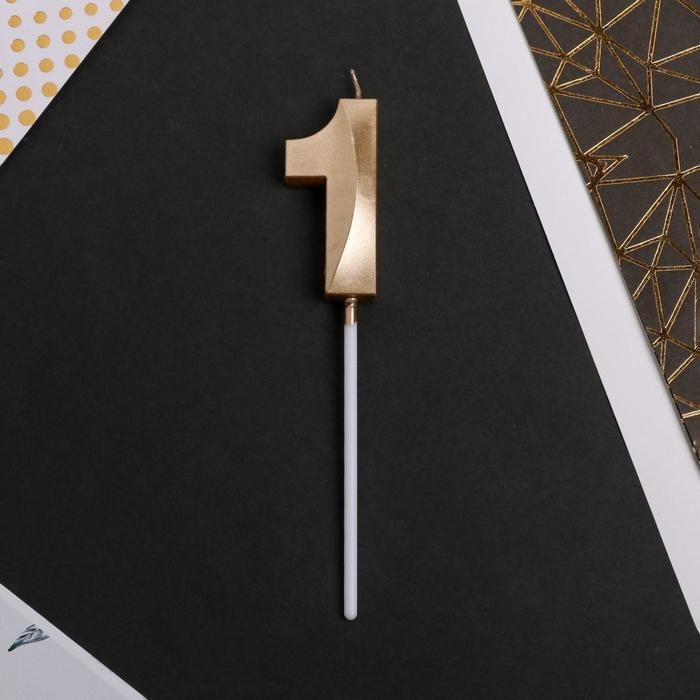 Свеча для торта, цифра &laquo;1&raquo;, 11,5 х 2,3 см