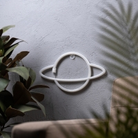 Неоновая вывеска «Планета» 30 x 17.5 см, батарейки AAx3 (не в комплекте) + USB, свечение розово-синее Неоновая вывеска «Планета» 30 x 17.5 см, батарейки AAx3 (не в комплекте) + USB, свечение розово-синее