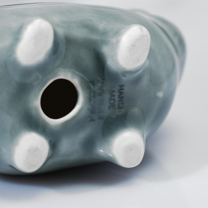 Сувенир "Кот перс", 7,5х8см, гжель, цвет серый