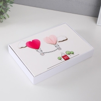 Фотоальбом на 50 фото 15х21 см "Полёт воздушных шаров" кожзам, в коробке 4х26х18,5 см