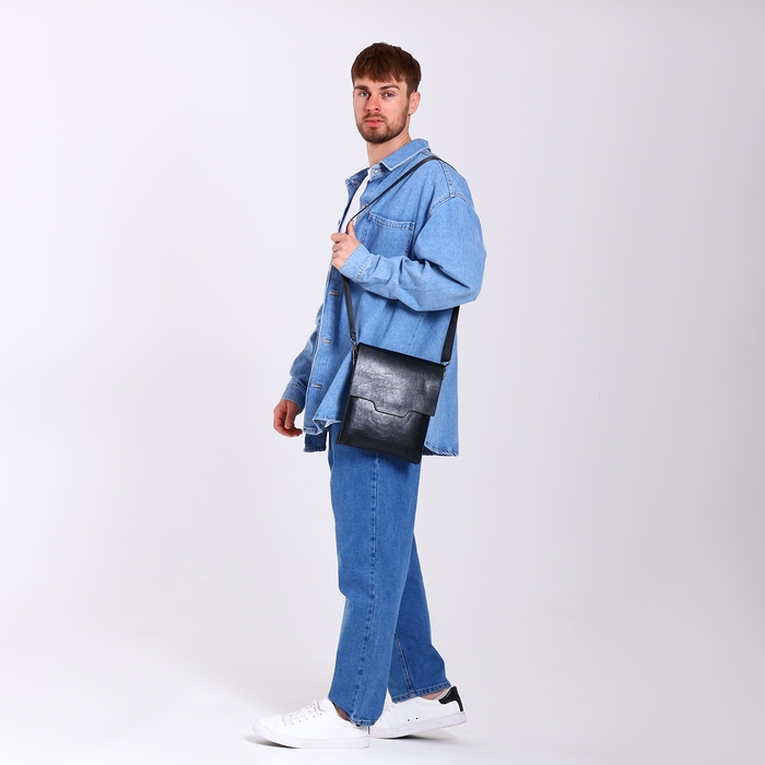 Сумка мужская, цвет чёрный