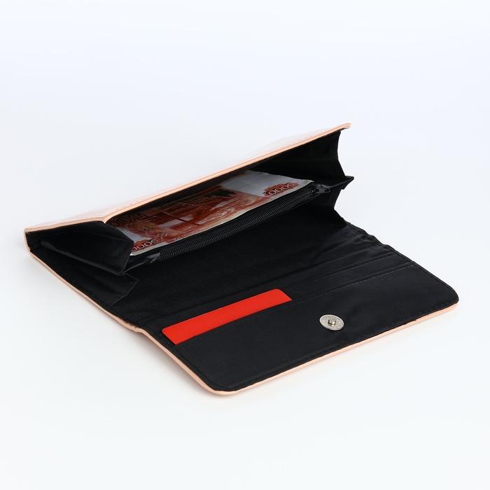 Кошелёк женский на магните, цвет бежевый Кошелёк женский на магните, цвет бежевый