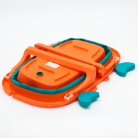 Ванночка детская складная со сливом, &laquo;Краб&raquo;, 67 см., цвет бирюзовый/оранжевый