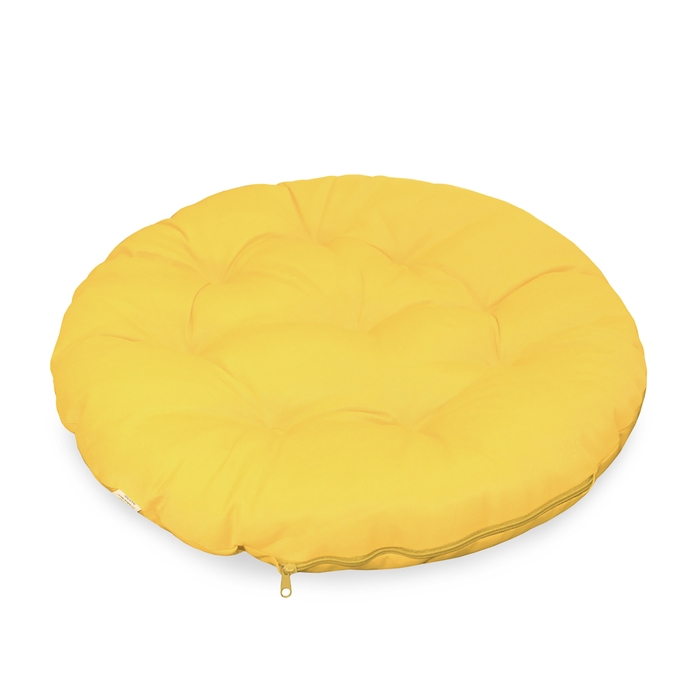 Подушка круглая на кресло непромокаемая D60 см, цвет жёлтый, грета 20%, полиэстер 80% Подушка круглая на кресло непромокаемая D60 см, цвет жёлтый, грета 20%, полиэстер 80%