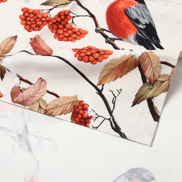 Дорожка Этель "Снегири на ветках" 40х149 см, 100% хл, саржа 190 г/м2