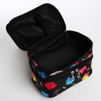 Косметичка, 2 отдела на молниях, цвет чёрный Косметичка, 2 отдела на молниях, цвет чёрный