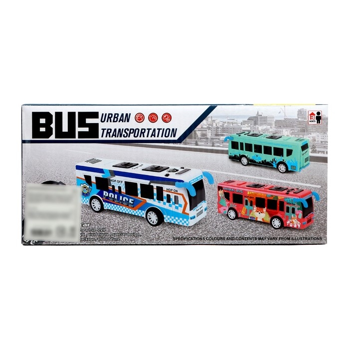 Автобус радиоуправляемый &laquo;Городской&raquo;, 1:40, работает от батареек, цвет белый