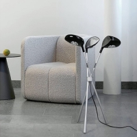 Торшер &laquo;3 клюшки&raquo; 40 &times; 60 см, 3 &times; 10 Вт, алюминий, пластик, свечение тёплое белое