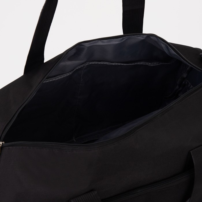Сумка спортивная на молнии, отдел для обуви, наружный карман, средний размер, цвет чёрный Сумка спортивная на молнии, отдел для обуви, наружный карман, средний размер, цвет чёрный