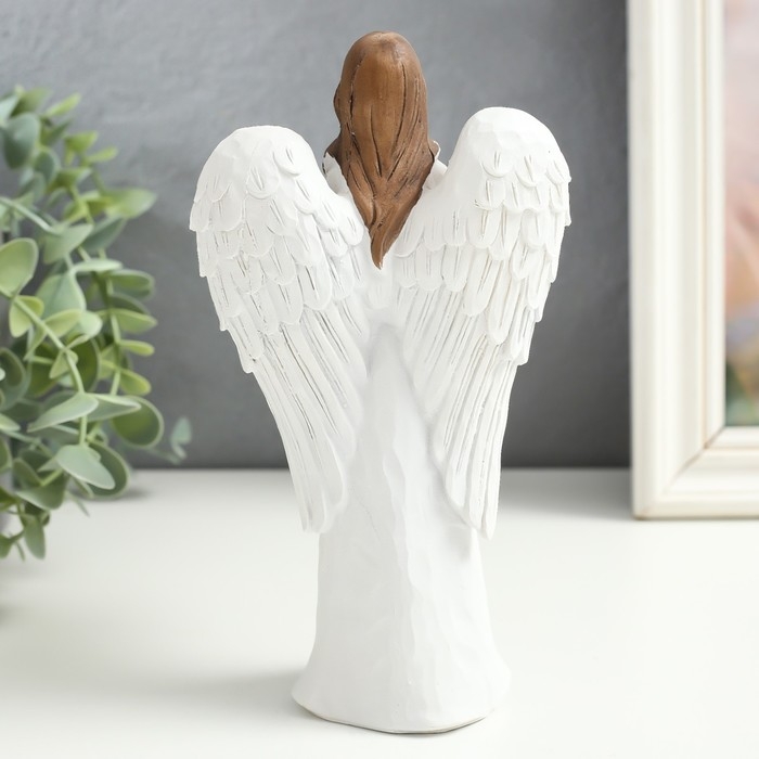 Сувенир полистоун подсвечник Сувенир полистоун подсвечник "Безликий ангел" 9х10х19 см