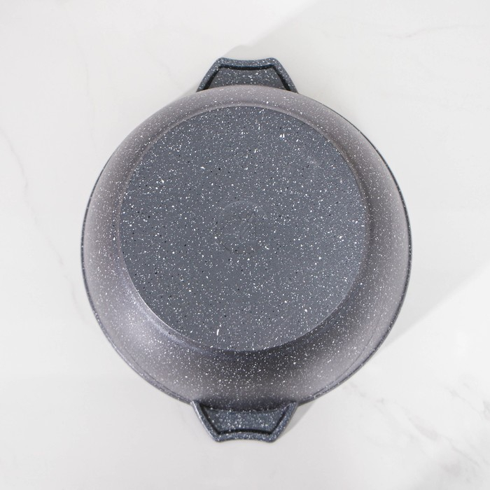 Кастрюля &laquo;Гранит&raquo;, 5 л, d=26 см, h=13 см, антипригарное покрытие, цвет серый