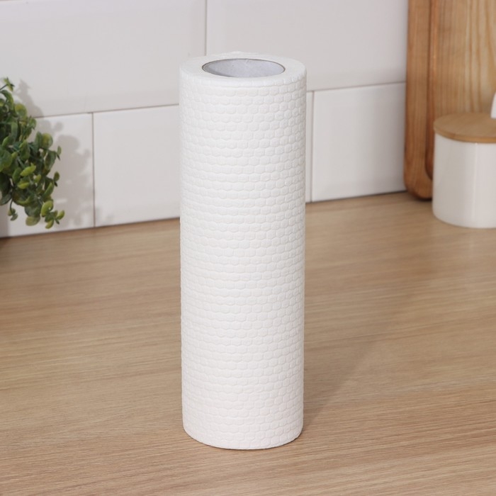 Салфетки для уборки Доляна, рулон, многоразовые, безворсовые, 50 шт, 25&times;25 см, цвет белый