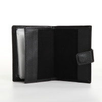 Портмоне мужское на магните 3 в 1, отдел для автодокументов, паспорта, цвет чёрный Портмоне мужское на магните 3 в 1, отдел для автодокументов, паспорта, цвет чёрный