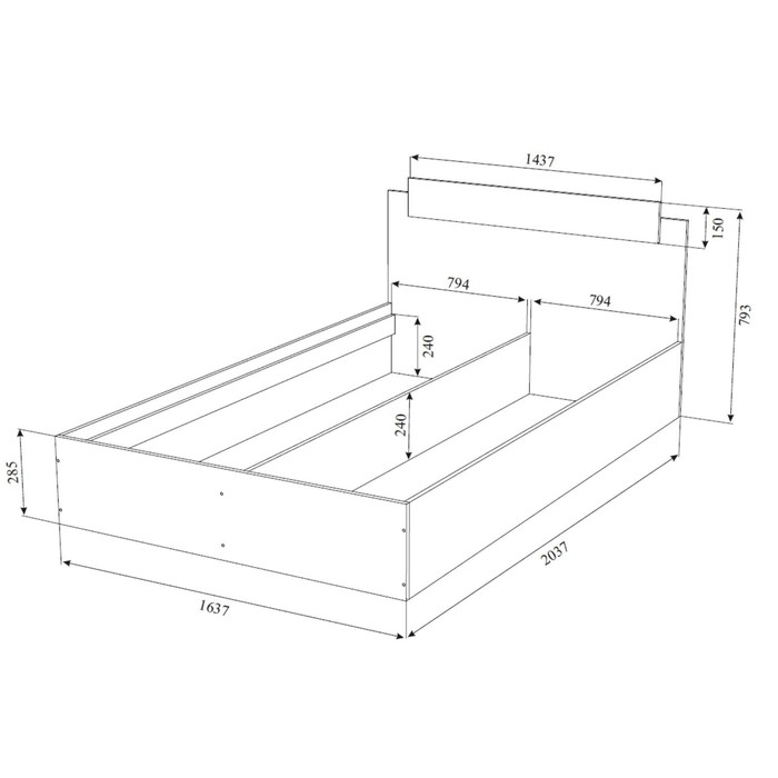 Спальный гарнитур ЭКО (комплект 6 предметов)  кровать 1600х2000