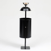 Урна уличная &laquo;Рубин 20&raquo; 21 л, 26,5 х 101 х 32 см, черная, бак 0,6 мм