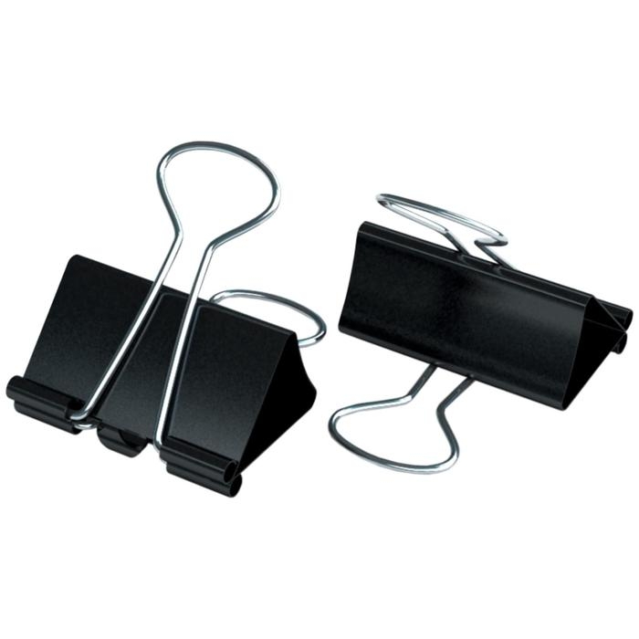 Зажимы для бумаг 32 мм, 12 штук, чёрные Зажимы для бумаг 32 мм, 12 штук, чёрные