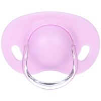 Соска - пустышка силиконовая классическая, от 3 мес., с колпачком, цвет розовый