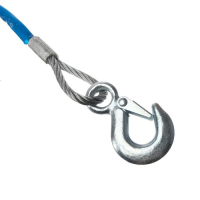 Трос буксировочный TORSO, металлический в ПВХ оплётке, 4м, 7 тонн, 2 крюка Трос буксировочный TORSO, металлический в ПВХ оплётке, 4м, 7 тонн, 2 крюка