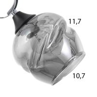 Люстра "Миллениум" 3х60Вт Е27 Хром, чёрный 56х56х23см