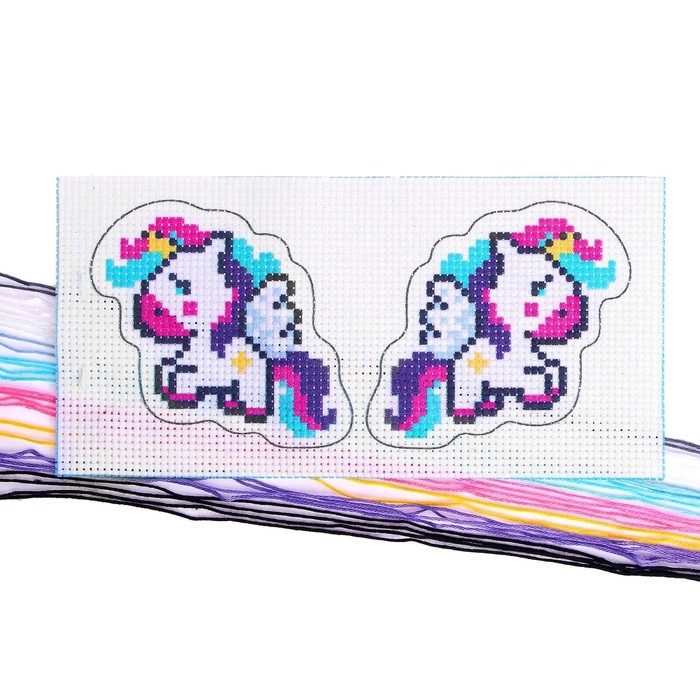 Вышивка крестиком для детей. Игрушка &laquo;Волшебный единорог&raquo;, набор для творчества