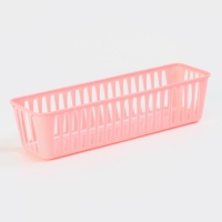 Корзина для хранения Доляна &laquo;Вертикаль&raquo;, пластик, 25&times;7&times;6 см, цвет МИКС